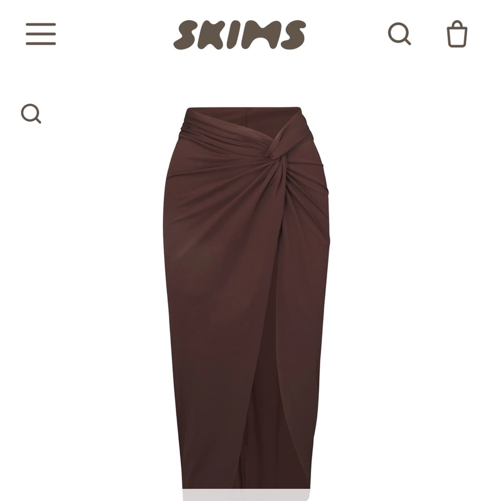 NWT Skims cocoa sarong size small